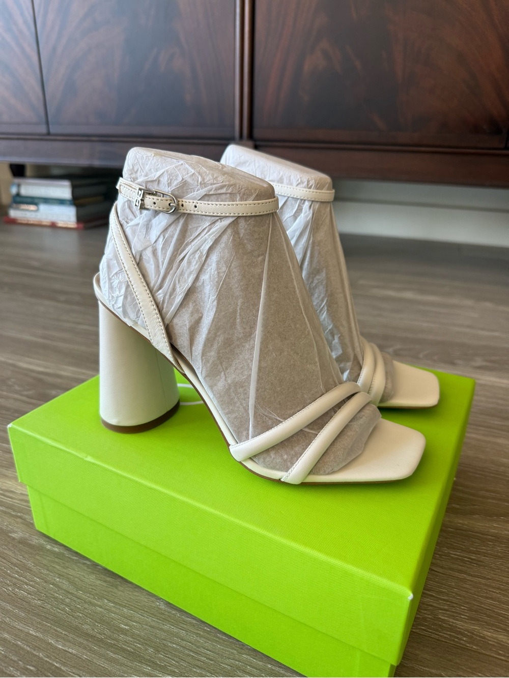 Sam Edelman Kia Leather Heels (White)
